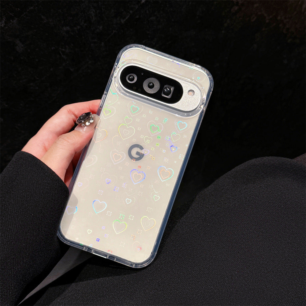 Applicable Google10Phone Case Google9pro Terminator9roXL Glitter Magnetic Transparent Case Cross-Border Protection
