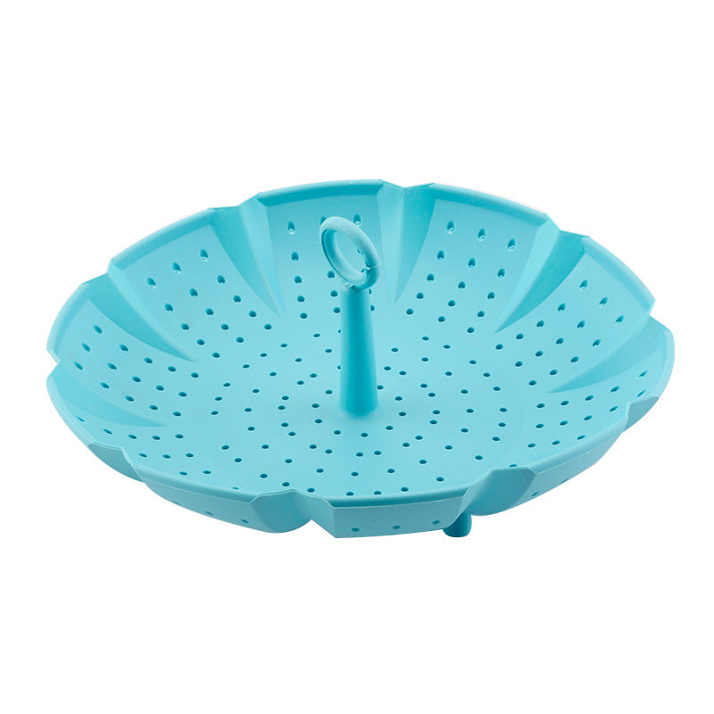 Manufacturer Kitchen Tools Silicone Products Creative Water Filter Basket Silicone Fruit Basket Drain Basket Multifunctional Steamer