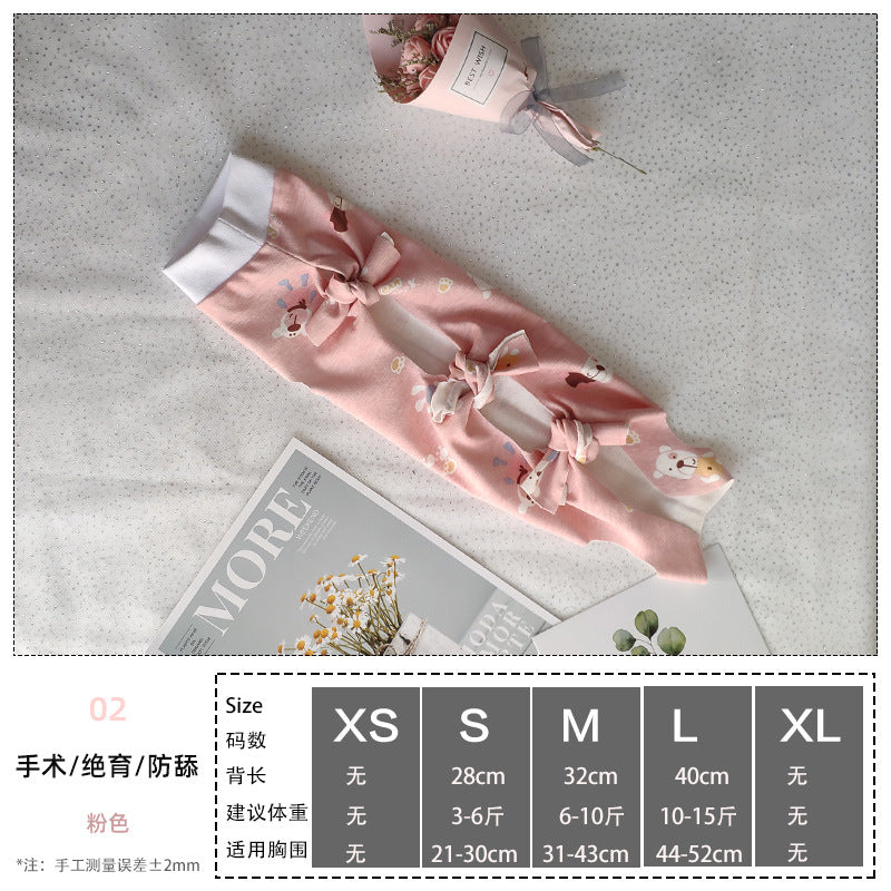 Female cat surgical clothing cat sterilization pet postoperative clothing cat weaning clothing surgical clothing anti-licking anti-hair loss clothing