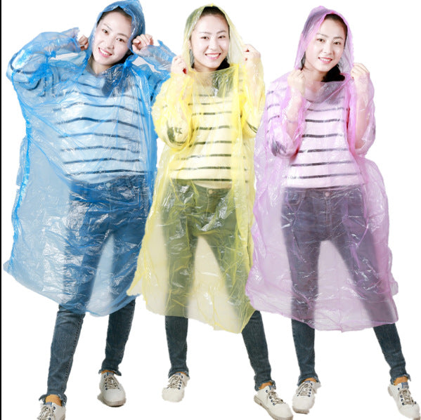 Disposable raincoat outdoor mountaineering portable travel raincoat thickened extra large portable raincoat spot supply