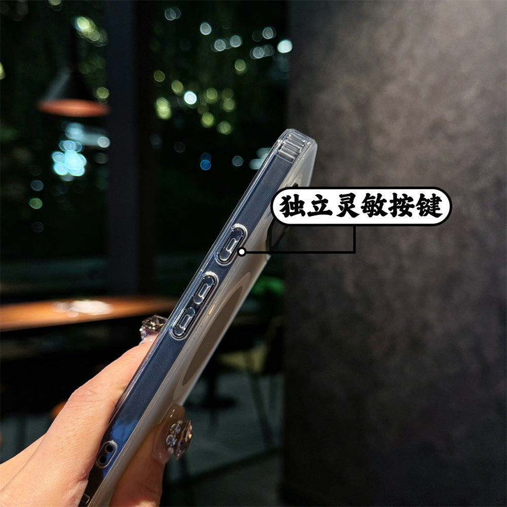 Applicable Google10Phone Case Google9pro Terminator9roXL Glitter Magnetic Transparent Case Cross-Border Protection