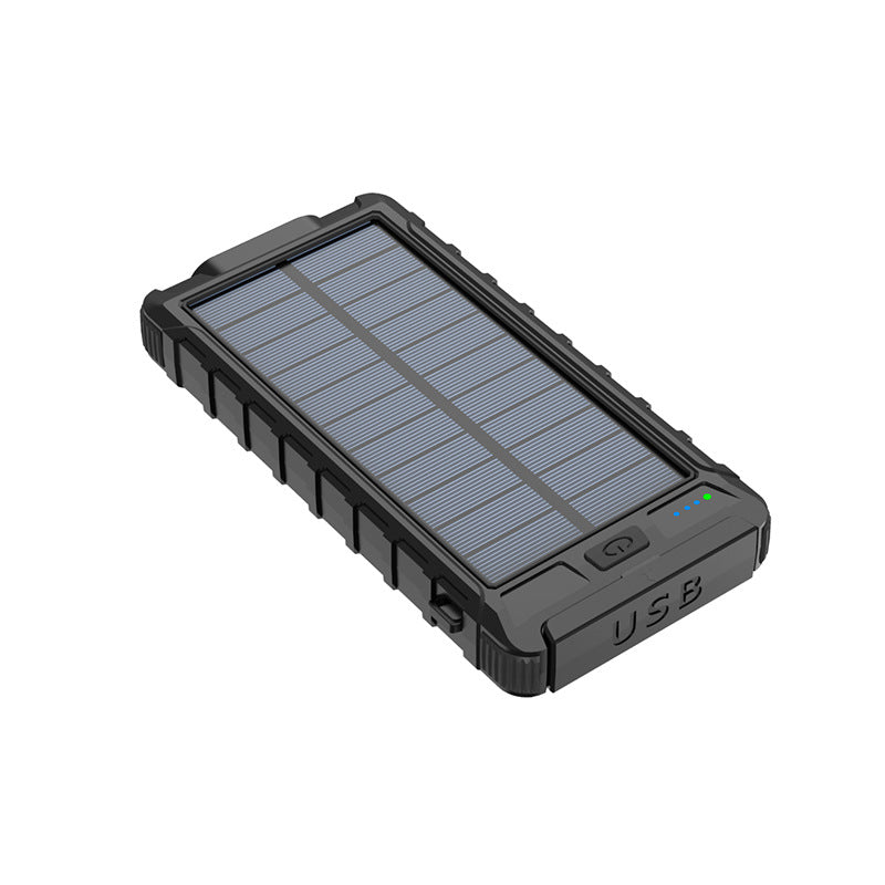 Large capacity 20,000 mAh new solar portable power bank outdoor compass mobile power supply anti-drop