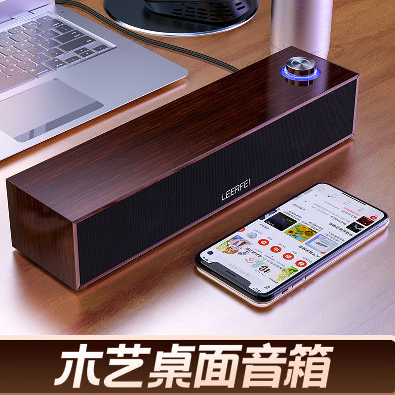 E350MB wired bluetooth audio multimedia computer desktop long wooden speaker subwoofer cross-border supply