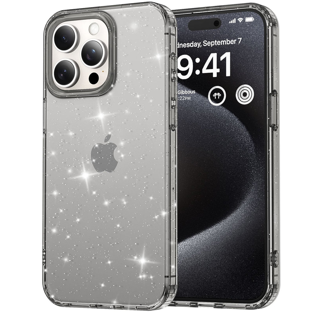 Apple17Phone case iPhone15Pro Magnetic case compatible with starry sky glitter16Protective Case Anti-Scratch Self-Repairing