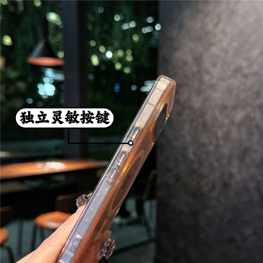 Applicable Google10Phone Case Google9pro Terminator9roXL Glitter Magnetic Transparent Case Cross-Border Protection