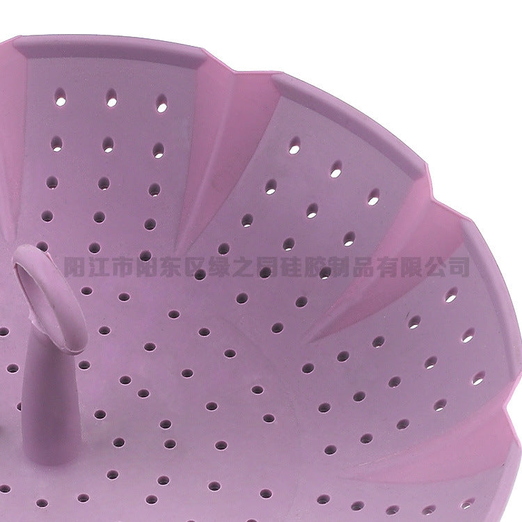 Manufacturer Kitchen Tools Silicone Products Creative Water Filter Basket Silicone Fruit Basket Drain Basket Multifunctional Steamer