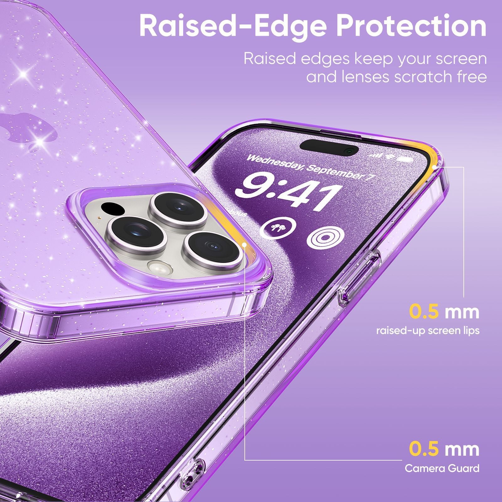 Apple17Phone case iPhone15Pro Magnetic case compatible with starry sky glitter16Protective Case Anti-Scratch Self-Repairing
