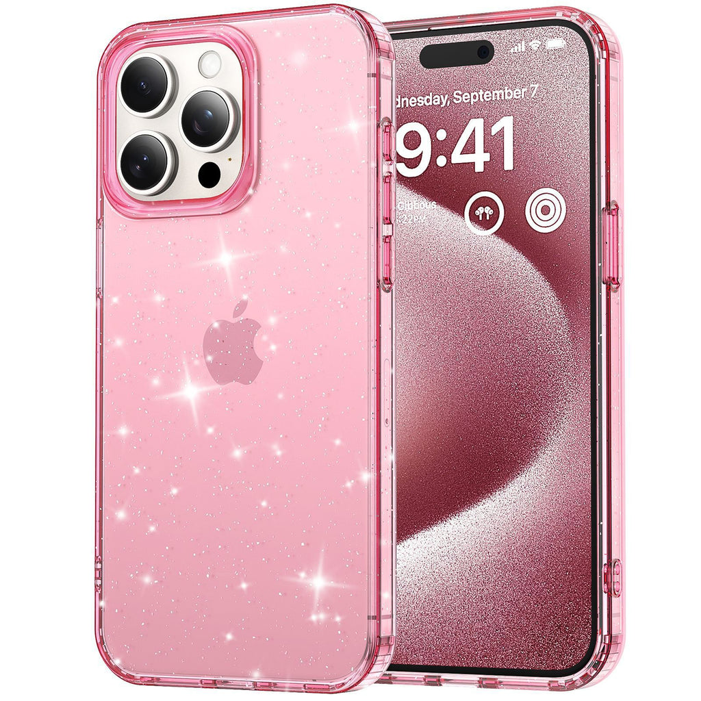 Apple17Phone case iPhone15Pro Magnetic case compatible with starry sky glitter16Protective Case Anti-Scratch Self-Repairing