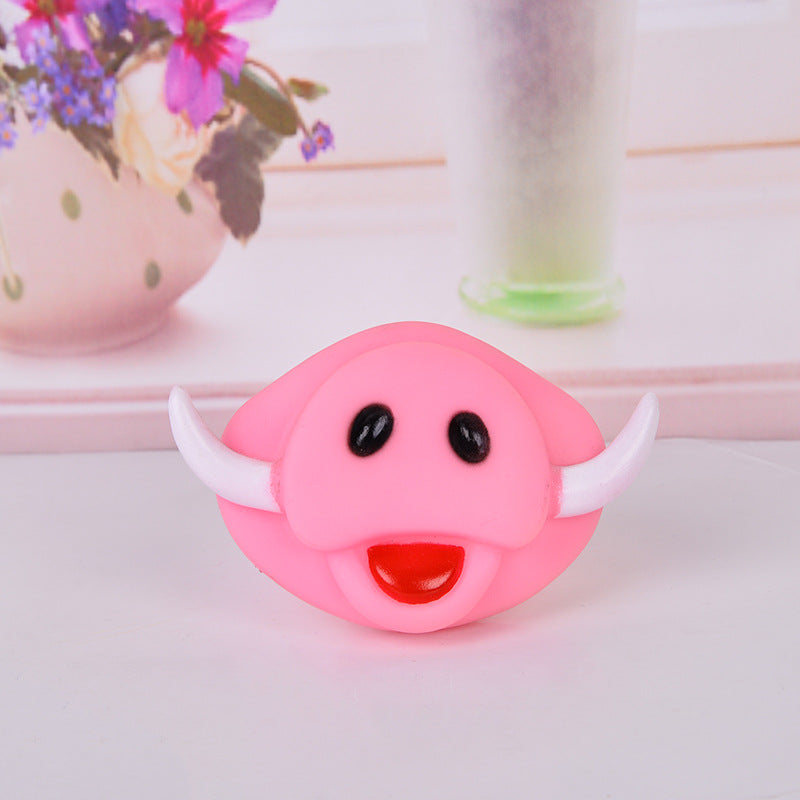 Pet voice creative Halloween funny toy fangs props funny vinyl pinch ring toy supply wholesale