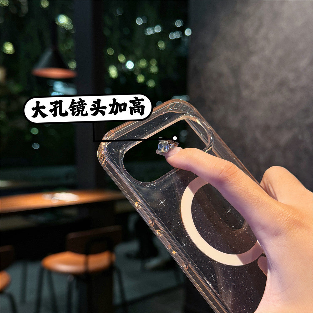 Applicable Google10Phone Case Google9pro Terminator9roXL Glitter Magnetic Transparent Case Cross-Border Protection