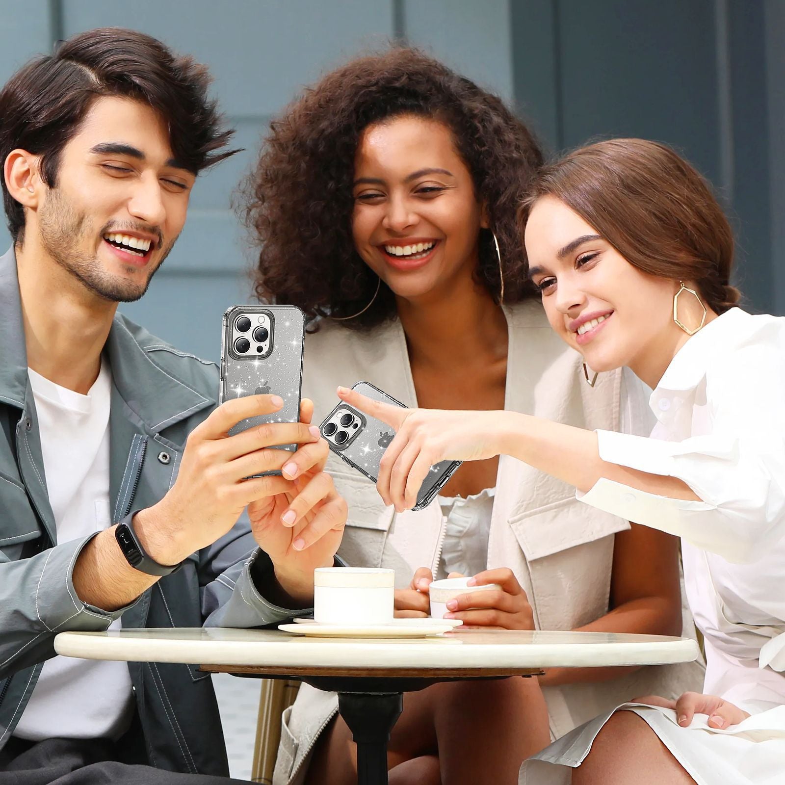 Apple17Phone case iPhone15Pro Magnetic case compatible with starry sky glitter16Protective Case Anti-Scratch Self-Repairing