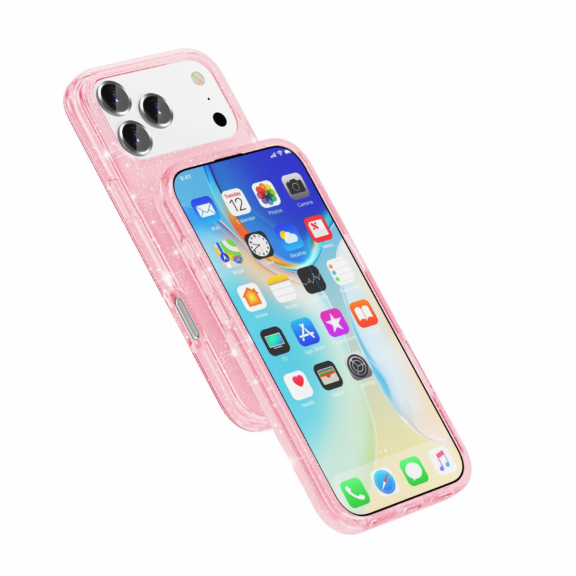 iPhone17Pro Terminator Magnetic Phone Case for Apple17Pro Transparent Glitter MagSafe Shell