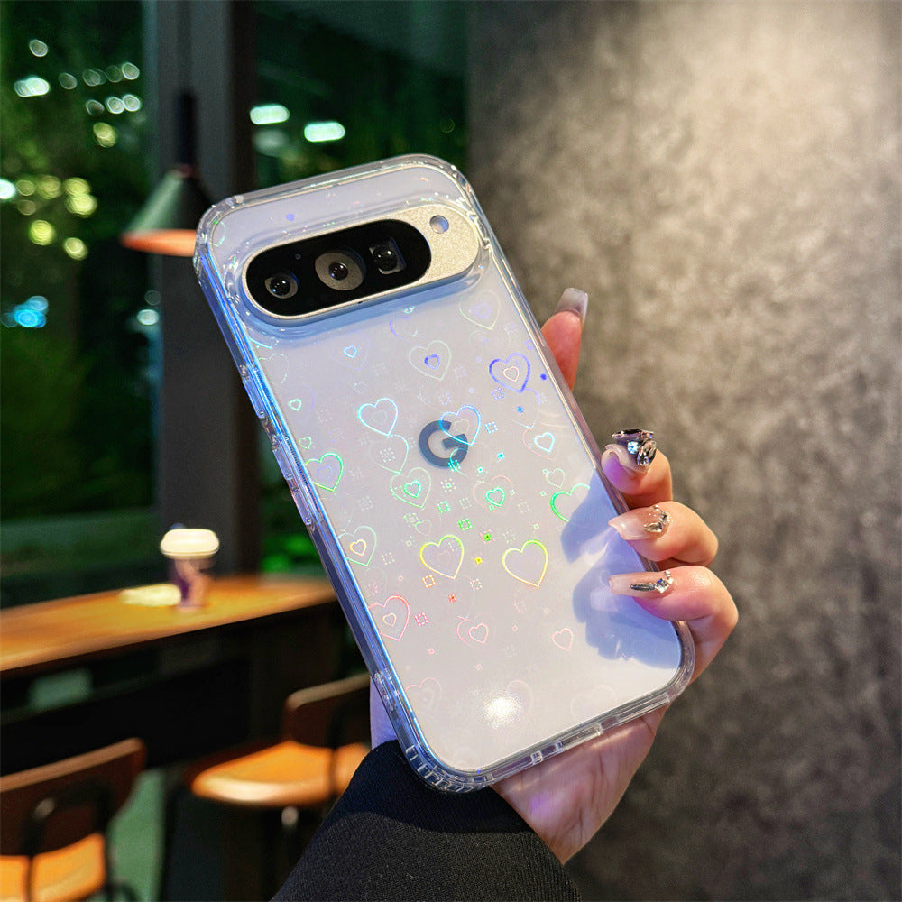 Applicable Google10Phone Case Google9pro Terminator9roXL Glitter Magnetic Transparent Case Cross-Border Protection