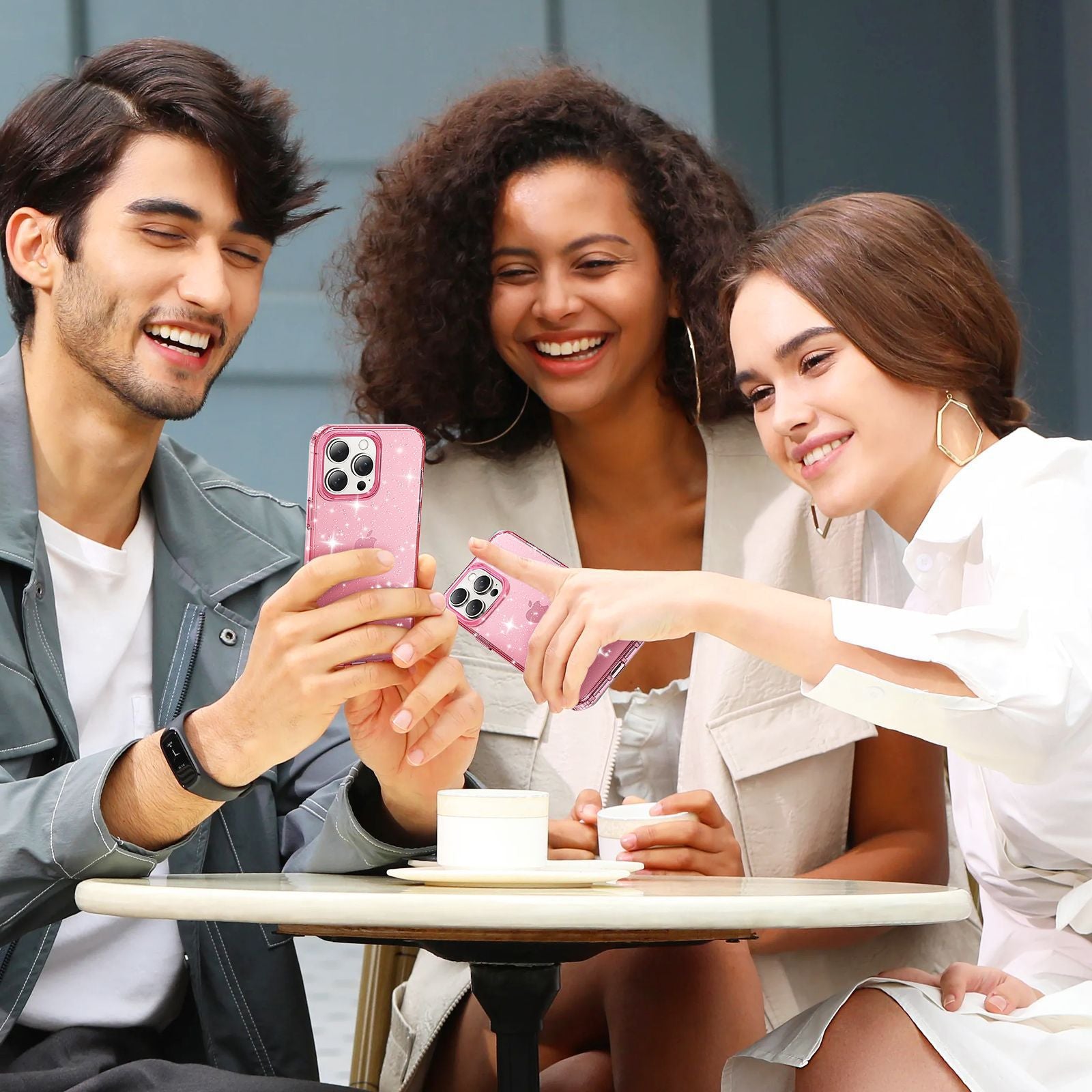 Apple17Phone case iPhone15Pro Magnetic case compatible with starry sky glitter16Protective Case Anti-Scratch Self-Repairing