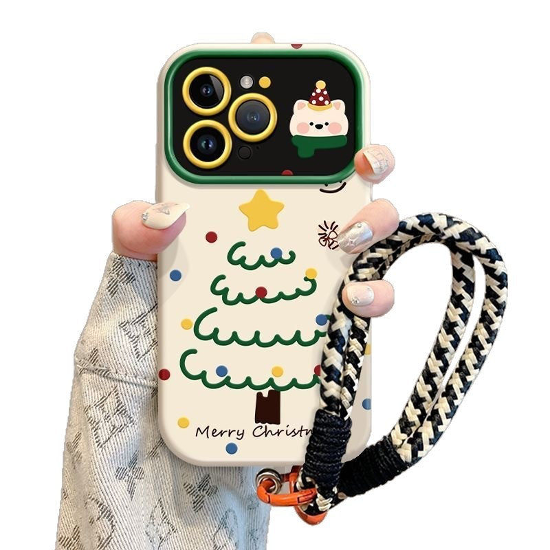 Dog Christmas Tree Suitable for Apple17PRO Phone case16Large Window15 Frosted14Anti-Fall12/11Soft Shell X
