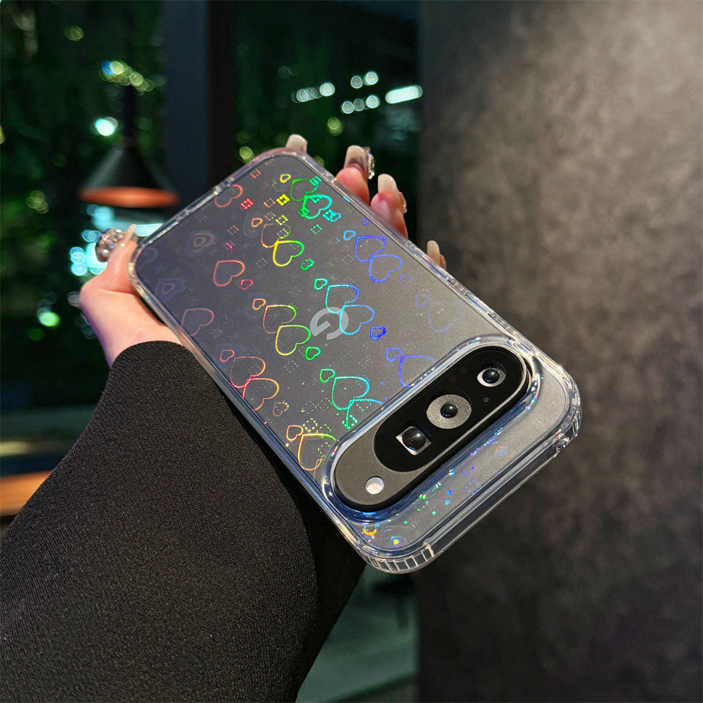 Applicable Google10Phone Case Google9pro Terminator9roXL Glitter Magnetic Transparent Case Cross-Border Protection