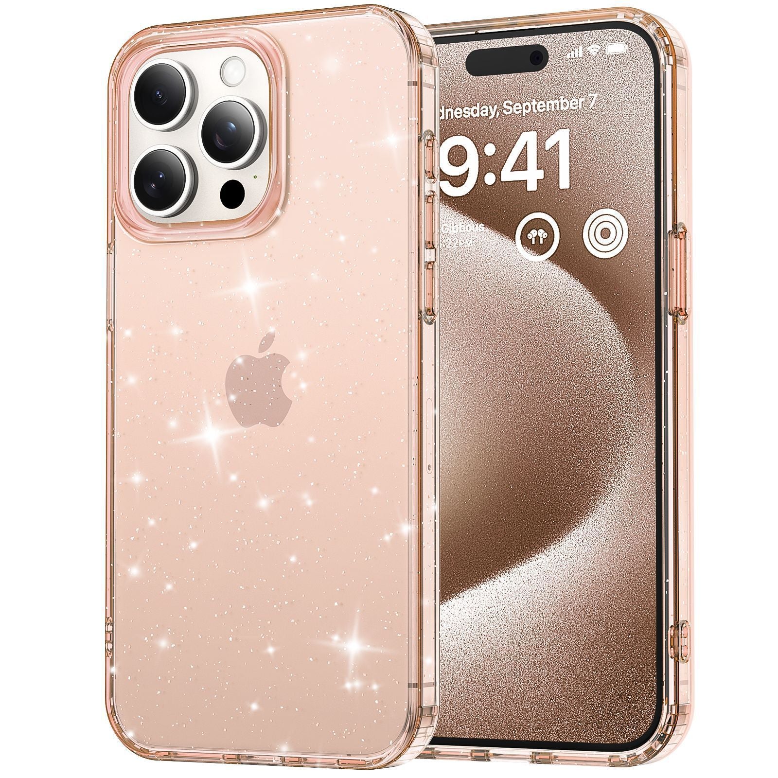 Apple17Phone case iPhone15Pro Magnetic case compatible with starry sky glitter16Protective Case Anti-Scratch Self-Repairing