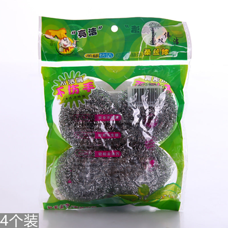 Stainless steel wire ball, dishwashing cleaning ball, kitchen cleaning supplies, stainless steel brush, pot brush, daily wholesale