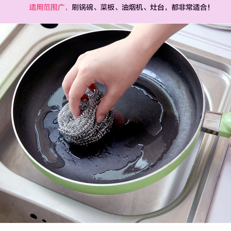 Stainless steel wire ball, dishwashing cleaning ball, kitchen cleaning supplies, stainless steel brush, pot brush, daily wholesale