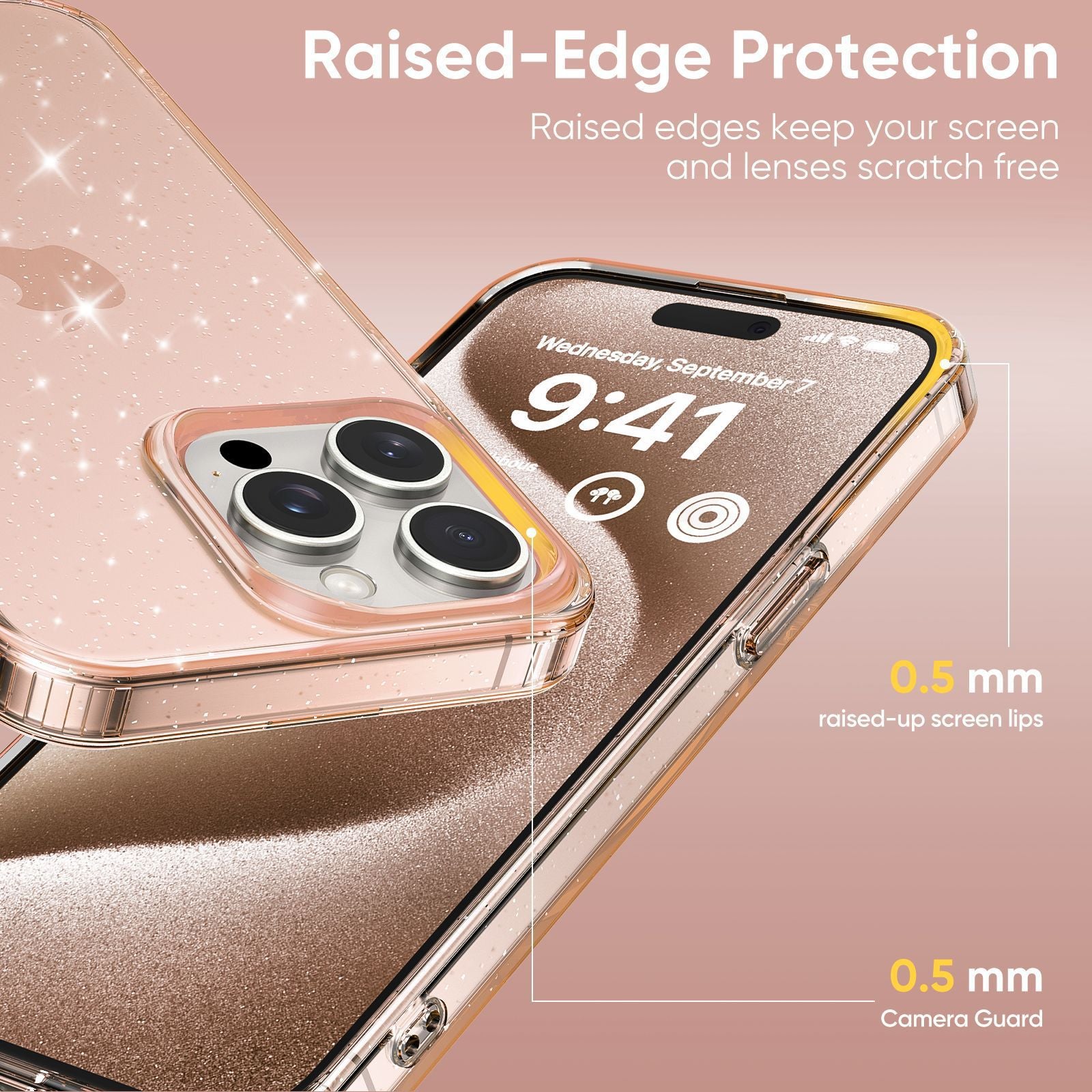 Apple17Phone case iPhone15Pro Magnetic case compatible with starry sky glitter16Protective Case Anti-Scratch Self-Repairing