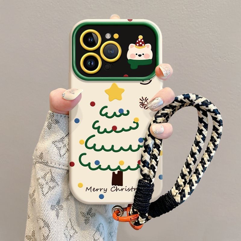 Dog Christmas Tree Suitable for Apple17PRO Phone case16Large Window15 Frosted14Anti-Fall12/11Soft Shell X