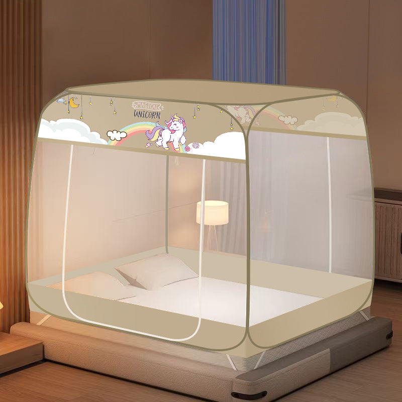 Installation-free yurt mosquito net household without bracket foldable anti-drop 1.5 meters 1.8 bed wholesale mosquito repellent storage