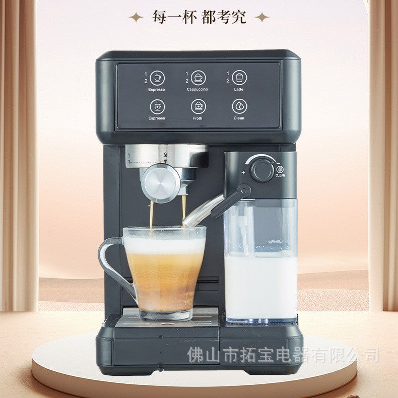 Automatic espresso machine, color touch screen preheating cup, with milk box function