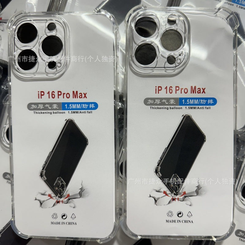 Transparent application Apple 15/16 anti-drop 14 mobile phone case iPhone13Pro mobile phone case soft case anti-fingerprint wholesale