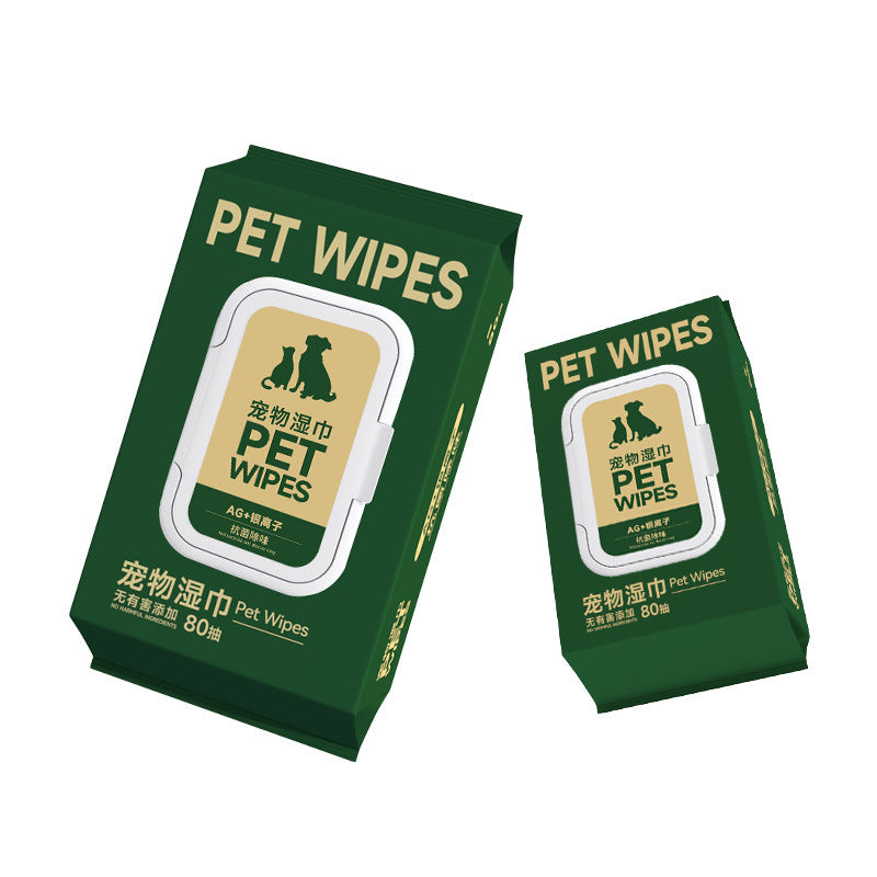 Pet wipes 100 special for cats and dogs, leave-in cleaning and deodorizing wipes paper, Amazon cross-border foreign trade OEM customization
