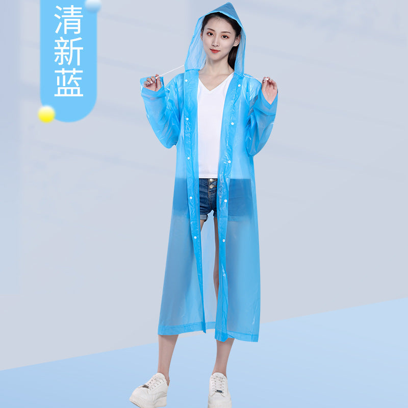 Adult long thickened raincoat non-disposable EVA bundle mouth outdoor tourism, convenient riding and hiking, wholesale raincoat
