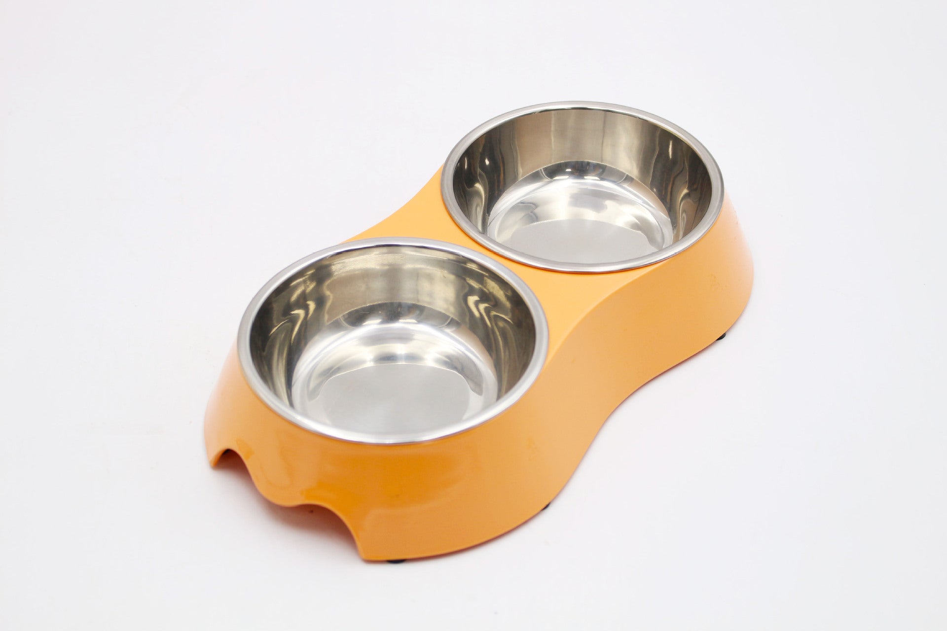 Spot wholesale pet melamine double bowl stainless steel food grade material cat dog pet drinking water feeding pet bowl