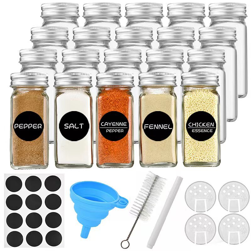 Square seasoning bottle, kitchen supplies, chili cumin seasoning box, sub-bottling, barbecue sprinkling seasoning can be printed