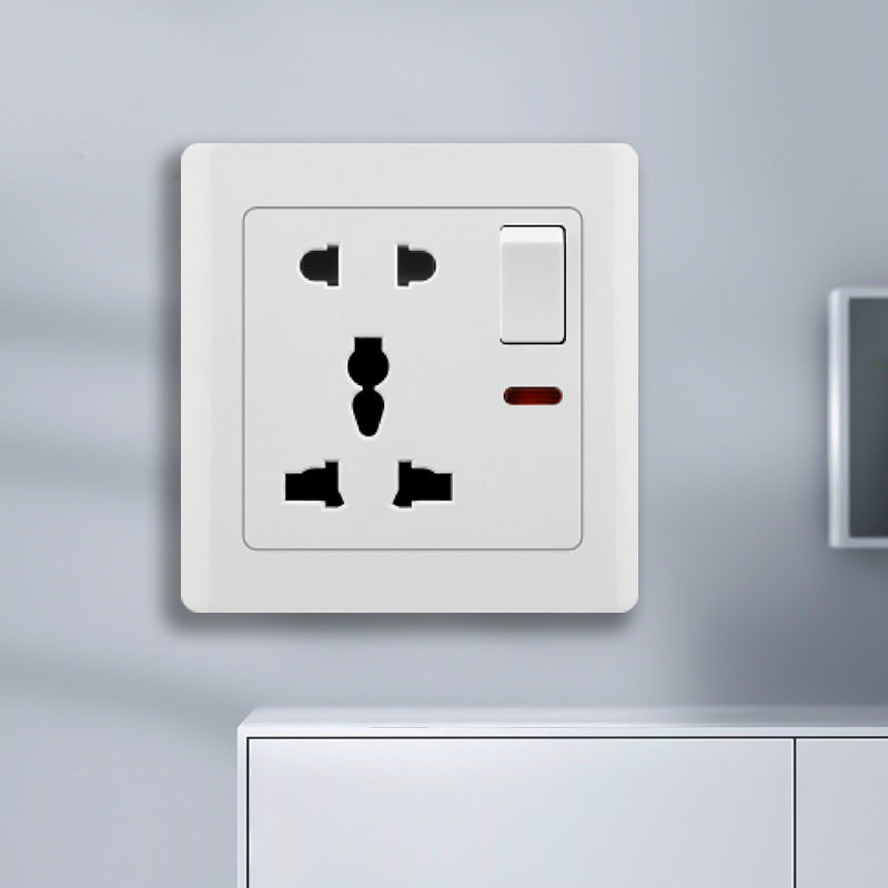 Manufacturer Wholesale Engineering Switch Socket Type 86 Wall Switch Panel Open Double Control Five Hole Sitting Plug Plug