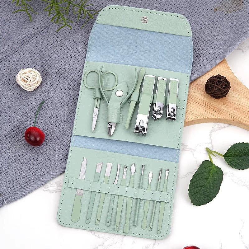 Nail clipper set Folding bag 16-piece set Beauty and manicure tools Special nail clippers set Nail clippers Nail clippers