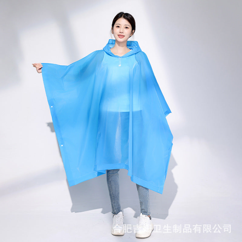 Non-disposable thickened outdoor travel adult poncho rafting EVA portable light men's and women's fashion, raincoat wholesale