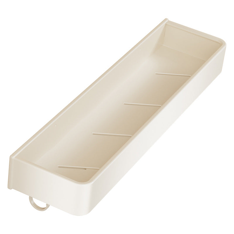 White space aluminum kitchen rack non-punching wall hanging seasoning rack kitchen supplies general merchandise storage rack