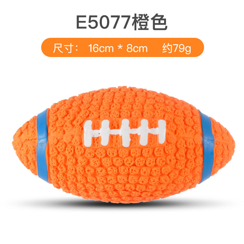 Wholesale Pet Latex Toys Filled Cotton Latex Rugby Football Volleyball Sound Dog Toys Pet Toys