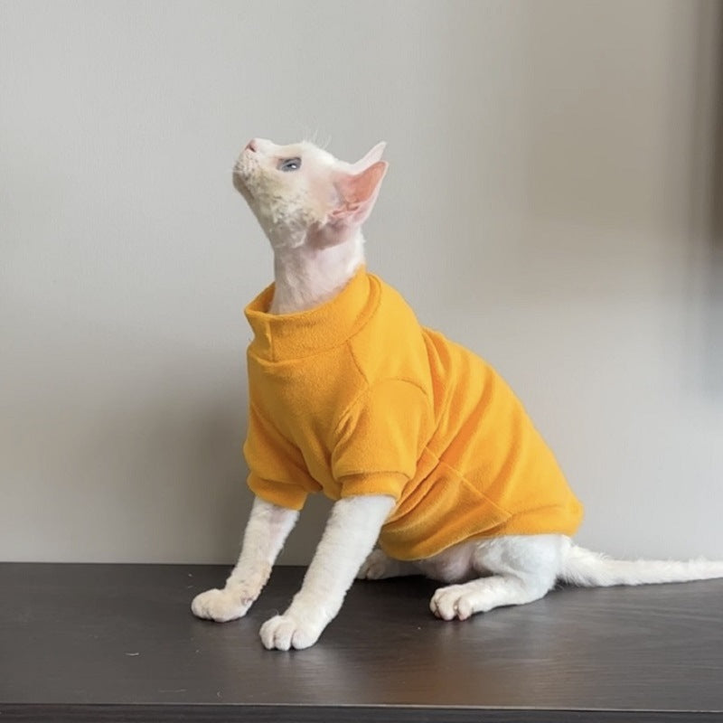Cross-border wholesale Sphinx cat autumn and winter clothing hairless cat soft elastic sweater alien cat clothes