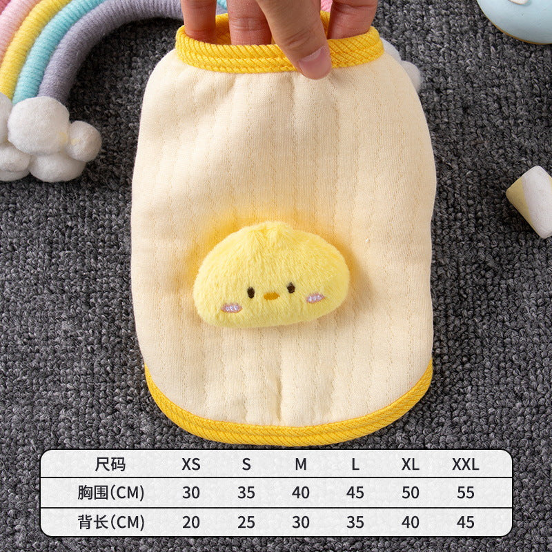 Supersmall kitten puppy dog clothes teddy puppy teacup dog newborn full moon autumn and winter milk dog milk cat vest