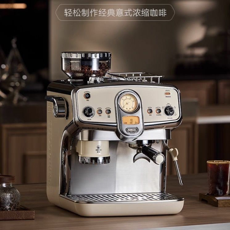 Coffee machine home commercial semi-automatic Italian grinding all-in-one machine does not need to press powder, advanced intelligent one piece is approved
