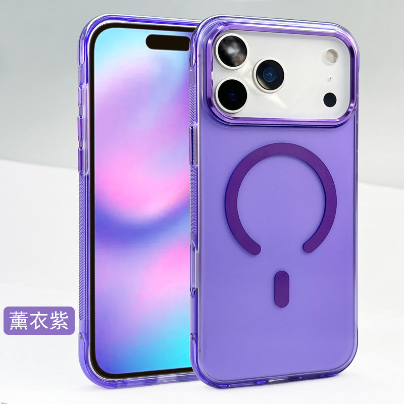 Applicable to Apple 17promax mobile phone case matte transparent iphone17Pro high-end magnetic mobile phone case