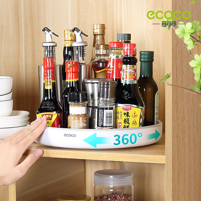 Italian cocoa rotating seasoning rack kitchen countertop multi-functional soy sauce bottle seasoning storage supplies household