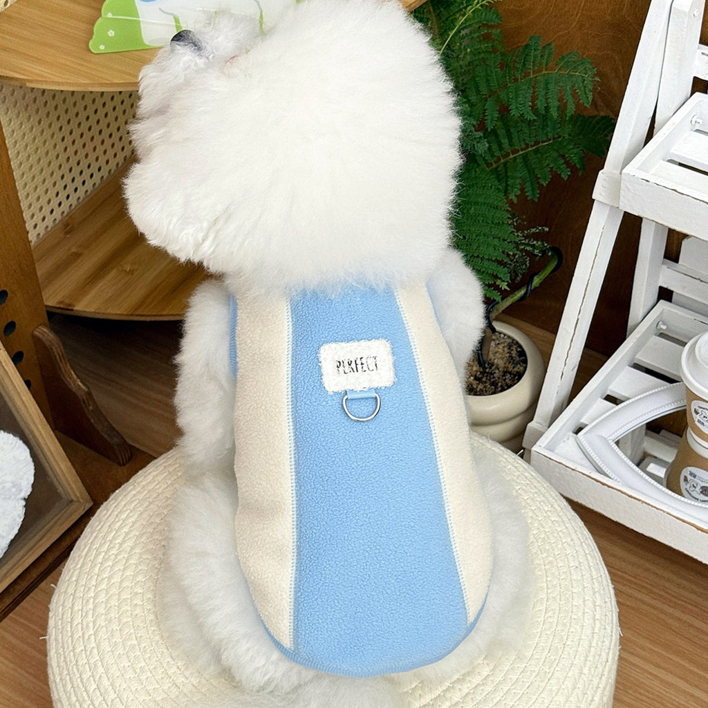 Autumn and winter new models, Japan and South Korea can be towed, velvet dogs, cats, dog clothes, double-sided fleece pullover vest