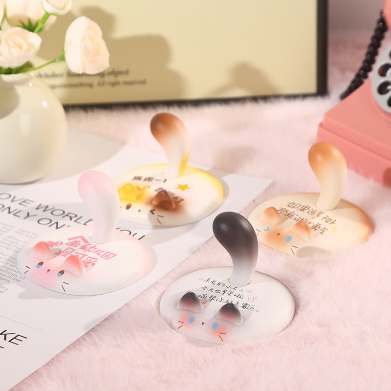 Cute creative design Meow Meow mobile phone holder A must-have artifact for home lazy people Mobile phone holder Vinyl desktop ornament