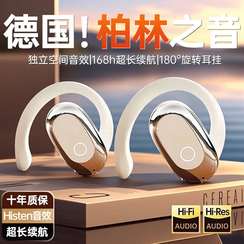 2025 new fashionable and easy to use wireless ear-hanging Bluetooth headset sports noise reduction, no in-ear long battery life sound