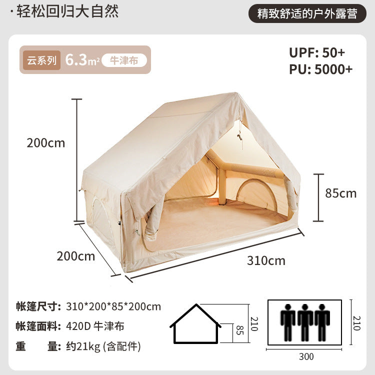 Jinglufa outdoor inflatable tent camping 6.3 manufacturers supply inflatabletent camping cross-border wholesale
