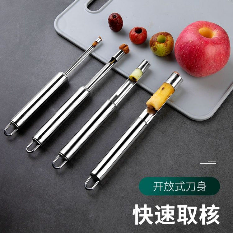 Jujube core remover, kitchen supplies, jujube core fruit seed removal artifact tools, stainless steel sugar gourd hawthorn core remover