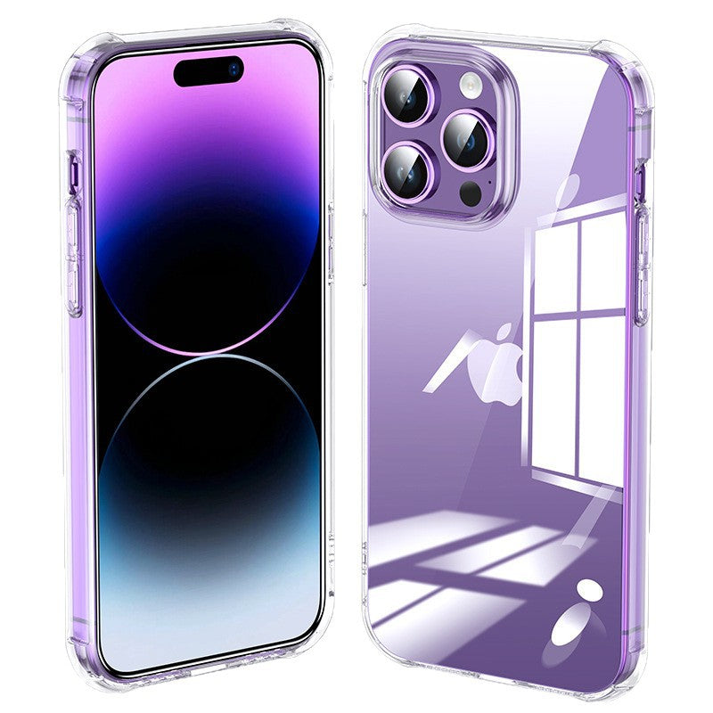 Light transparent TPU soft case is suitable for Apple 17/16/15/14/13 all series anti-drop high definition naked mobile phone case