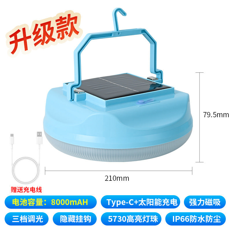 LED charging light stall night market light power failure emergency camping light long battery life solar light outdoor lighting