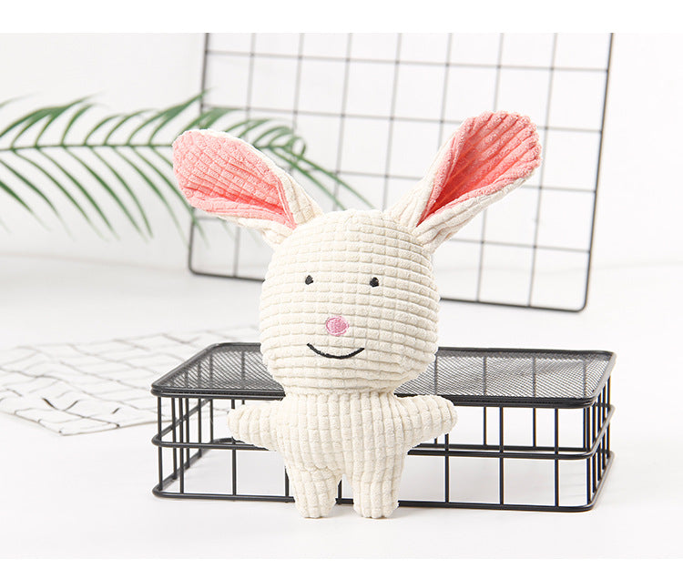 Pet Products Amazon Cats and Dogs Grinding Teeth Corn Fleece Sound Accompanied by a variety of cartoon plush toys in stock